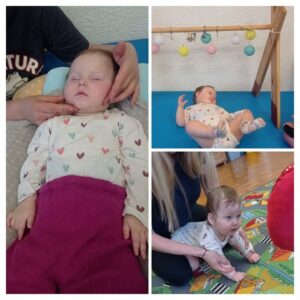 Zosia podczas zajęć wczesne wspomaganie rozwoju (WWR) Zosi